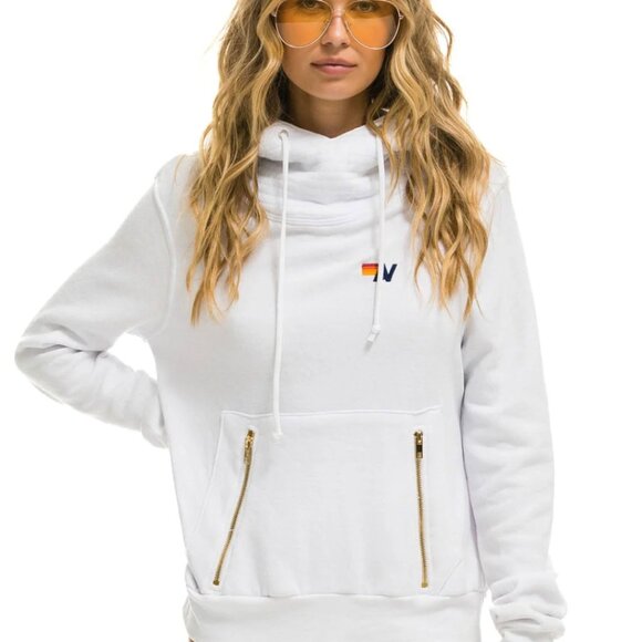 Aviator Nation Unisex Ninja Pullover Hoodie, White, Size S - Picture 7 of 8